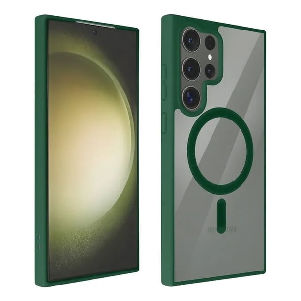Mr. Gadgets Funda Carcasa Clear Case Color Verde Para Samsung Galaxy S26 ULTRA Compatible Con Magsafe.
