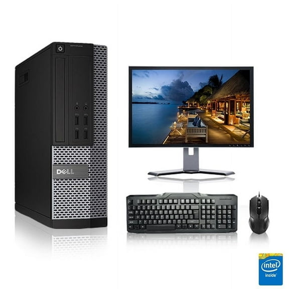 Restored Dell Optiplex Desktop Computer 3.1 GHz Core i5 Tower PC, 4GB, 500GB HDD, Windows 10 Home x64, 19" Monitor , Wireless Mouse & Keyboard (Refurbished)