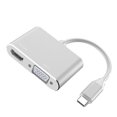 thumbnail image 2 of Type C To VGA Adapter, Simultaneous Output Type C To HD Multimedia Interface VGA Adapter  for Conference Silver,Grey, 2 of 8