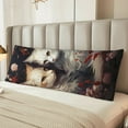 thumbnail image 6 of Body Pillow Cover, Flower Cat Couple Body Pillow Cases with Zipper Soft Breathable Smooth Skin Friendly Long Pillow Case 20x60 inches, 1Pcs, 6 of 7