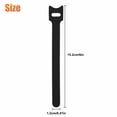 thumbnail image 5 of Jinsinto 100PCS Fastening Cable Ties Reusable, Premium 6-Inch Adjustable Cord Ties, Microfiber Cloth Cable Management Straps Hook Loop Cord Organizer Wire Ties Reusable (Black Colors), 5 of 5