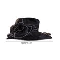 thumbnail image 3 of Elegant Black Tea Party Hat for Women - Imitation Linen Wide Brim Sun Protection - Perfect for Horse Racing, Garden Parties, Weddings & Special Events, 3 of 6