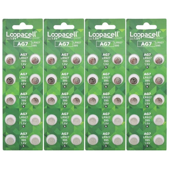LOOPACELL AG7 LR927 395 395A 926 SR927SW LR57 SR927 Alkaline Button Cell Battery X 40