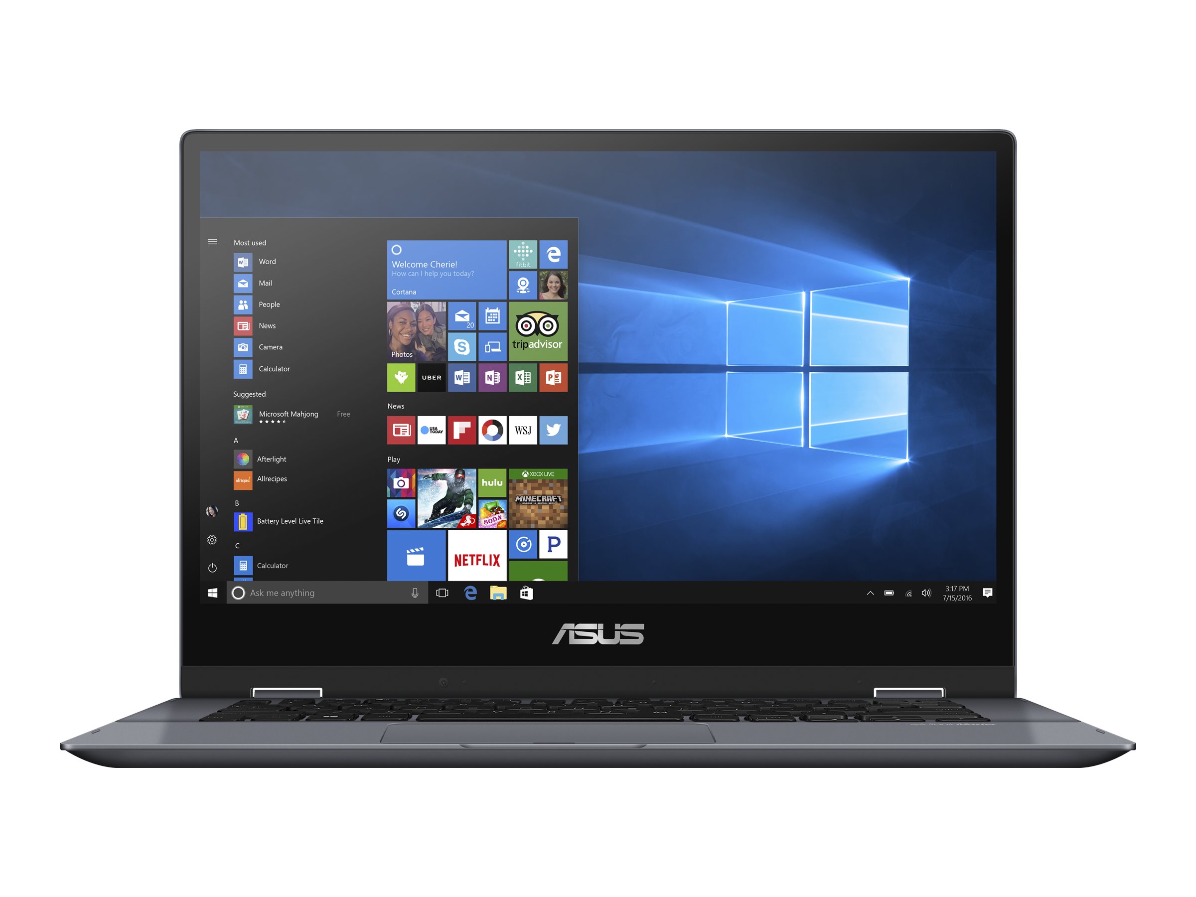 ASUS VivoBook Flip TP412 14" FHD Touch 2-in-1, Intel Core i3-8145U, Intel UHD Graphics 620, 4GB RAM, 128GB SSD, Windows 10 in S Mode, Star Grey, TP412FA-OS31T - image 4 of 14