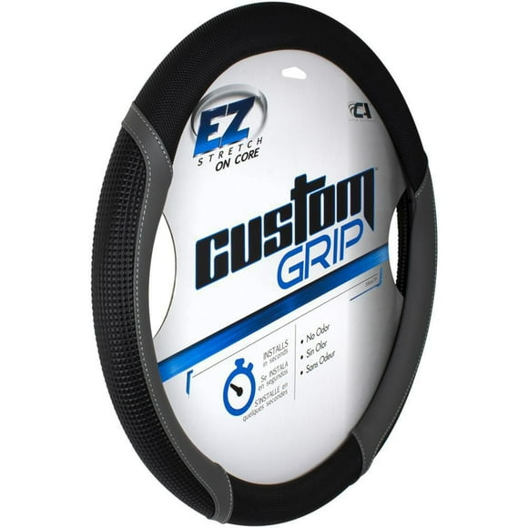 Custom Grip Black/Grey Super Sport Steering Wheel Cover