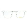 thumbnail image 3 of SA106 Clear Frame Half Horn Rim Poindexter Nerdy Eye Glasses, 3 of 4