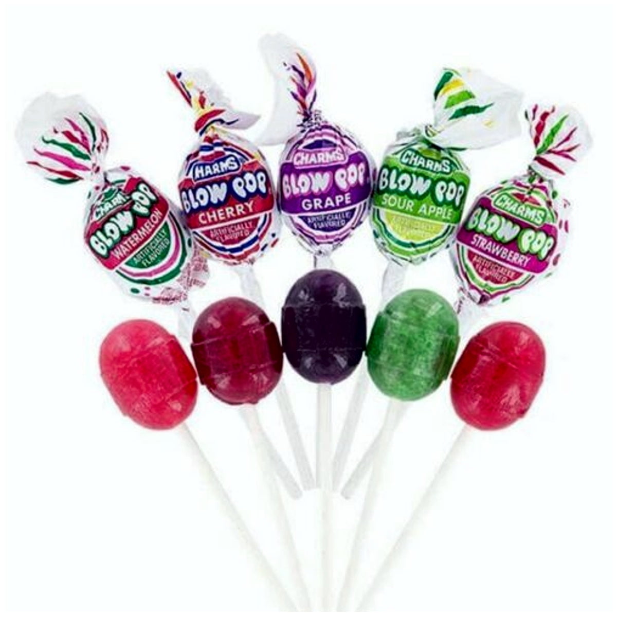  16 Pc Charms Sweet Pops Lollipops Colorful Sucker Stick Candy  Lollypops Party : Grocery & Gourmet Food