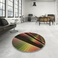 thumbnail image 4 of Ahgly Company Machine Washable Indoor Square Transitional Light Brown Area Rugs, 5' Square, 4 of 7
