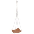 thumbnail image 2 of Colgador de plantas de cuero PU, Base cuadrada, cuerda de algodón, maceta, soporte colgante suculento, decoración de jardín, marrón, 20cm, 2 of 8