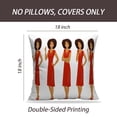 thumbnail image 2 of LALILO Throw Pillow Covers Woman Character Dress Character African Cushion Cover 18" x 18", 2 Pack, 2 of 6