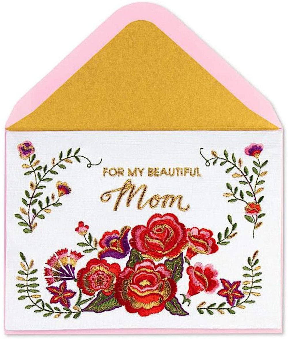 PAPYRUS Greeting Mother's Day Card Relaxing Outdoor Garden with Bench & Pillows 