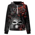 thumbnail image 5 of Sudadera Para Mujer Sudaderas de Otoño Estampado Clásico Con Capucha Manga Larga Sudadera Suelta Tops Odeerbi ODB145218, 5 of 5