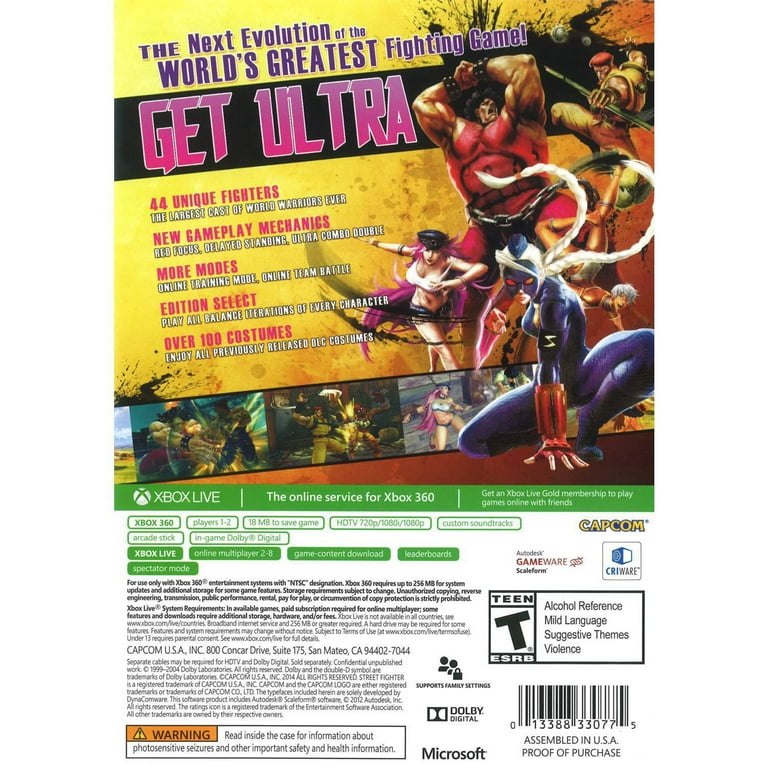 Street Fighter IV - Mortal Kombat Xbox 360