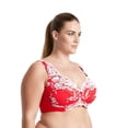 thumbnail image 2 of Curve Muse Women's Plus Size Minimizer Unlined Wireless Lace Full Coverage Bras-2Pack-Black,Red-40DDD, 2 of 6