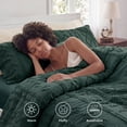 thumbnail image 5 of U by Bedsure Tufted King Boho Comforter Set, 3 Pieces Farmhouse Shabby Chic Embroidery Bedding Set, Mallard Green Comforter for All Seasons, 5 of 10