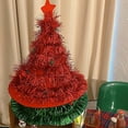 thumbnail image 6 of Christmas Hat with Red Star Top Santa Hat With Glitter Fringe for Adults Kids Holiday Party Photo Christmas Decor, 6 of 6
