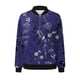 thumbnail image 3 of Gibobby Chamarras Deportivas Chaquetas diarias informales para mujer, chaqueta informal ligera con cremallera, abrigo con estampado Floral, cuello levantado, prendas de vestir (Turquí, M), 3 of 5