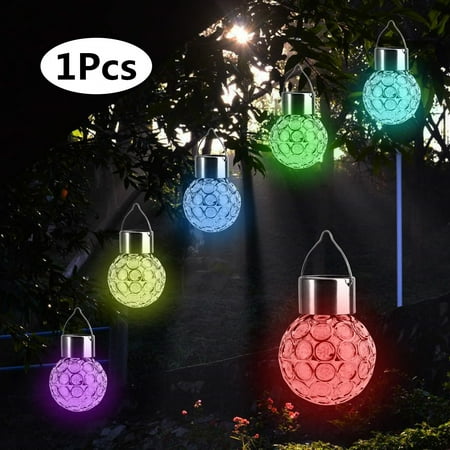 Outdoor Hanging Solar Garden Lights FAGINEY Colorful Solar Powered LED Hanging Light Waterproof Outdoor Yard Garden Decoration Lamp New, Outdoor Light, Yard Light ()