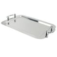 thumbnail image 1 of Stainless Steel Platter with Handle Multifunction Metal Serving Tray, Strong and Easy to Clean, Suitable for Hotel Buffet, 1 of 7