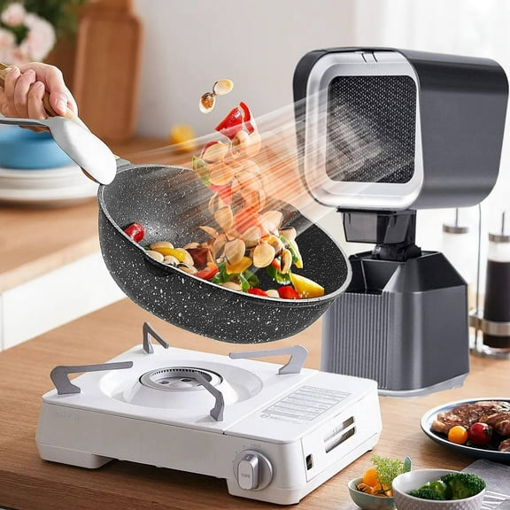 Portable Range Hood TASTAN Compact Portable Range Hood - Adjustable Angle Desktop Exhaust Fan | Low-Noise Kitchen Ventilation Solution for Small Spaces, Exhaust Fan for Kitchen, A