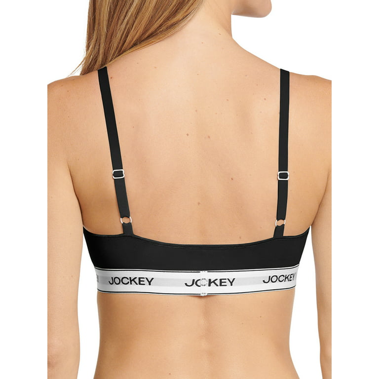 Jockey® Essentials Women's Cotton Stretch Triangle Bralette, Adjustable,  Wirefree, Low Impact Comfort Bra, Sizes Small, Medium, Large, Extra Large