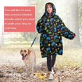 thumbnail image 4 of Wearable Oversized Blanket,Colorful Controllers Games Icons Black Pattern Wearable Blanket Hoodie for Adults,Cozy Hooded Blankets with Super Pockets,Super Warm Fuzzy Pullover for Women & Men, 4 of 6
