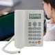 thumbnail image 5 of Teléfono con identificador de llamadas, manos libres, para casa, oficina, hotel, teléfono fijo, inglés (beige y blanco), 5 of 14