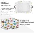 thumbnail image 2 of GZHJMY Dinosaur Rectangular Storage Bins, 2 PCS Collapsible Toy Storage Bins, Waterproof Canvas Rectangular Storage Bin with Leather Handles for Home Closets Offices,Bedrooms,Kids Toy, Gift Baskets, 2 of 6