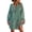Green, variant on Women's Leopard Print Long Sleeve V Neck Tiered Mini Dress, Casual Loose Babydoll Tunic Dress for Daily Vacation Party