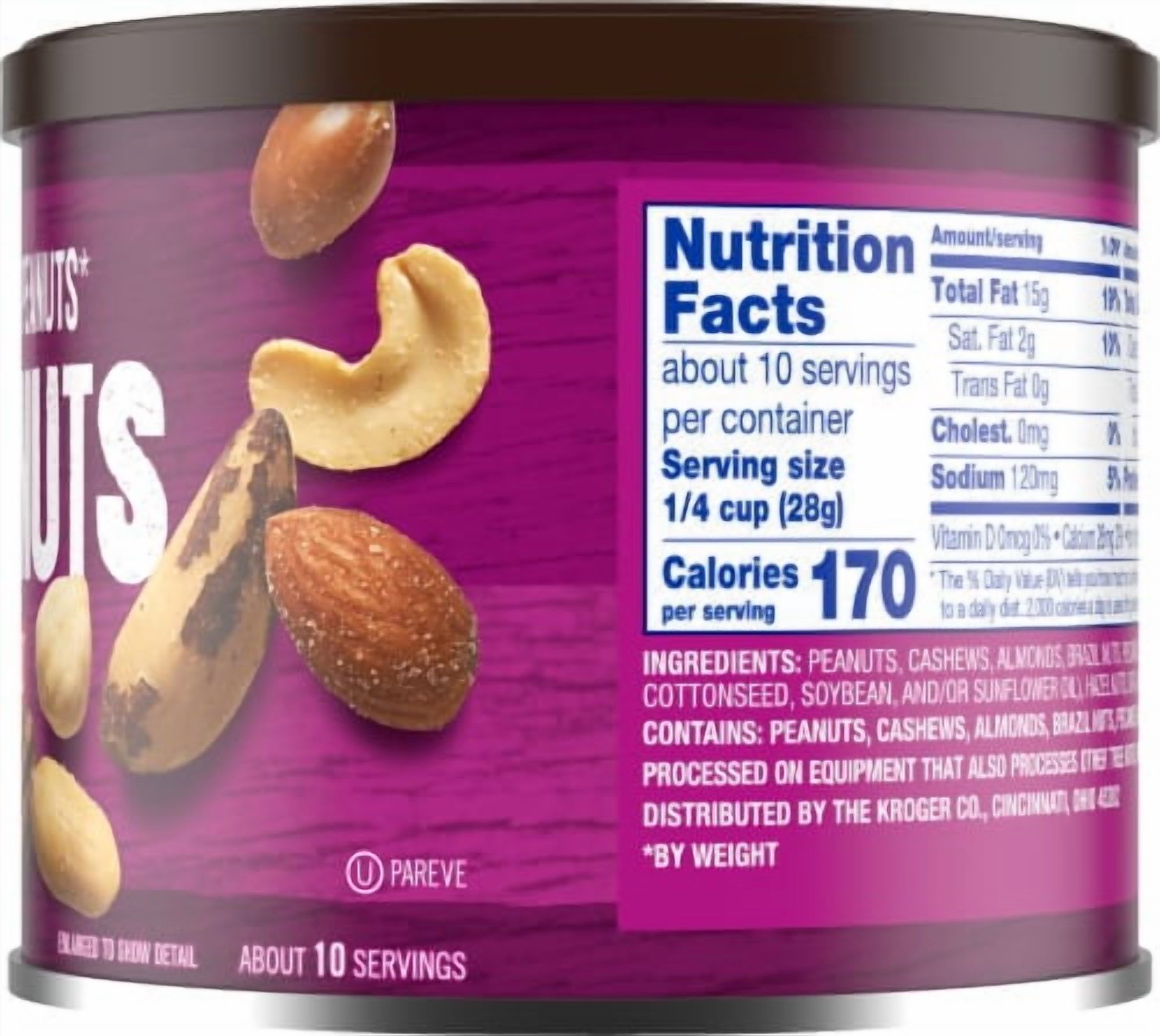 2X - KR Salted with Sea Salt Mixed Nuts-10.3 oz