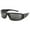 Smoke, variant on "The Contender" Polarized Full Frame Sport Wrap Bifocal Sunglasses for Men and Women - Open Road Blue - 1.50