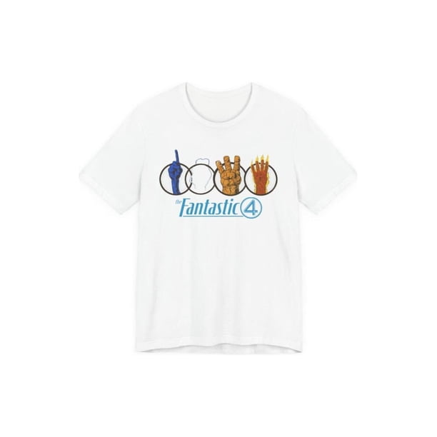 Camiseta gráfica de Los Cuatro Fantásticos inspirada en la película First Step. Regalo perfecto para fans.