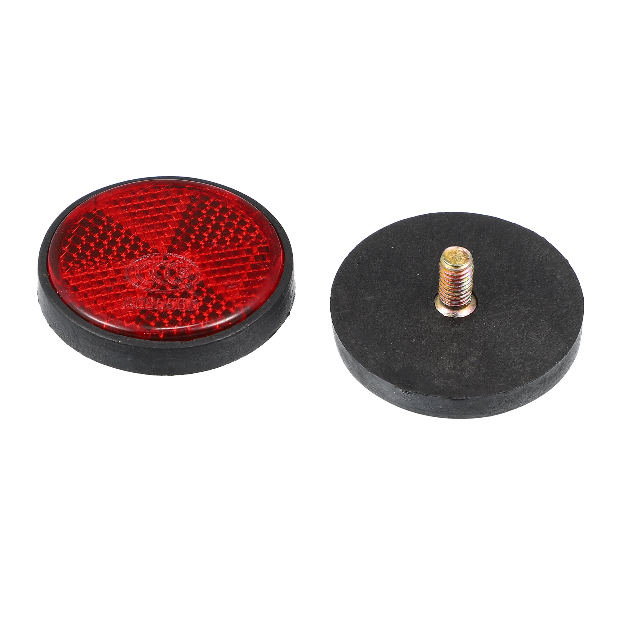 Unique Bargains 2pcs Red Plastic Universal Reflective Reflector for Motorcycle
