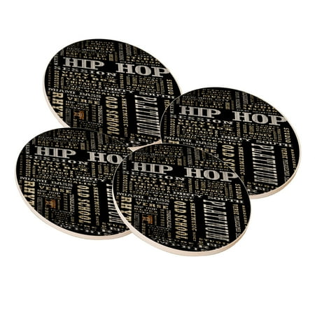 

KuzmarK Sandstone Drink Coaster (set of 4) - Hip Hop Platinum