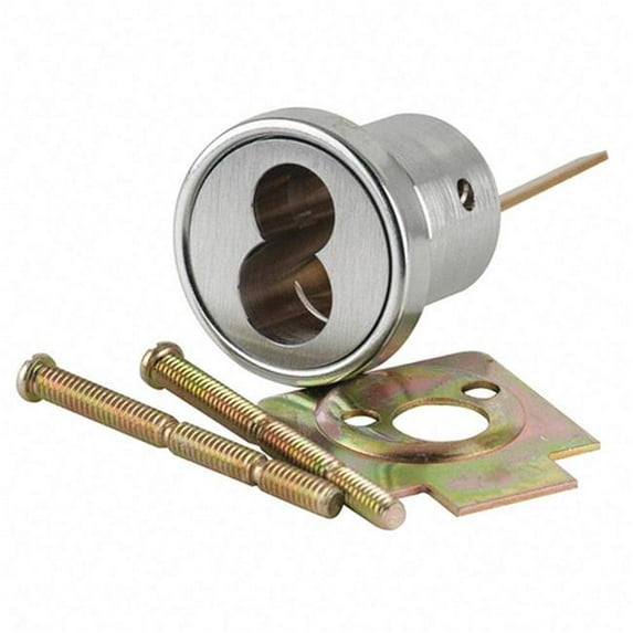 Sargent 603432 Large Format Rim Cylinder Housing Less Interchangeable Core, Bright Stainless Steel
