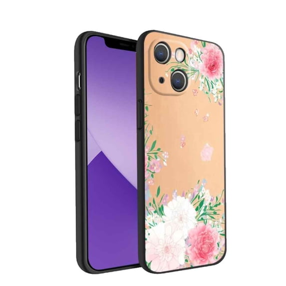 Compatible with iPhone 14 Phone Case, Floral-Flowers-Cute-69 Case Men Women, Flexible Silicone Shockproof Case for iPhone 14
