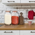 thumbnail image 3 of 1 gallon glass Storage Jars with Airtight Lids, Large glass Pickle Jars for Fermenting, clear glass canister for Flour, cookie, candy, Kombucha, Sun tea, 3 of 6