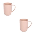 thumbnail image 1 of Billuyoard Taza de de trigo con mango enjuague bucal tazas de cepillo de bebida café taza de plástico soporte de Hotel dormitorio baño rosa Rosa 2Conjunto, 1 of 6