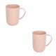 thumbnail image 4 of Cateissary Taza de de trigo con mango cepillo de estilo nórdico cepillado de taza de café soporte para cepillo de dormitorio baño rosa Rosa 2Conjunto, 4 of 6