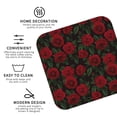 thumbnail image 3 of Lsque Rose Pattern 4" Drink Coasters Set of 4, PVC Leather Absorbent Coasters, Table Coaster Set Decorative Coffee Cup Coasters Housewarming Gift -Square, 3 of 6