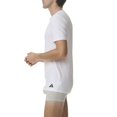 thumbnail image 4 of adidas Men T-Shirt, 2-pack - Crew Neck Shirt, Active Flex Cotton, solid colour White L (Large), 4 of 5