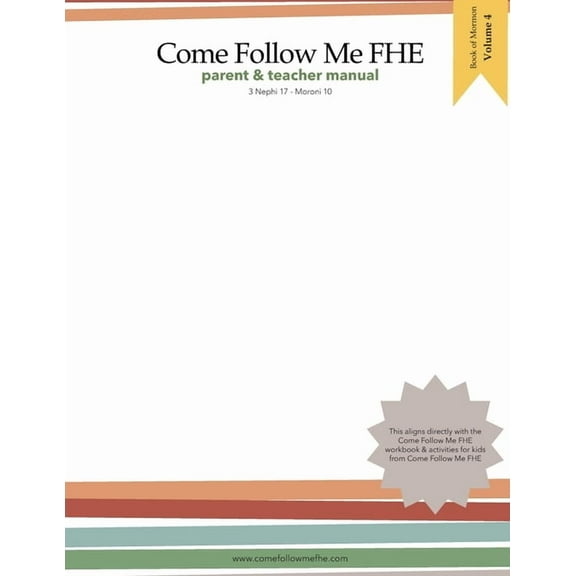 Book of Mormon, Volume 4 Parent and Teacher Manual: Book of Mormon Vol 4: Come Follow Me FHE, Book 1, (Paperback)