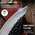 thumbnail image 2 of Viking Knife, 6inch Boning Knife Forged Butcher Knife with Sheath Fish Fillet Meat Cleaver Knives Full Tang Chef Knife for Kitchen, Camping, Deboning, BBQ, 2 of 8