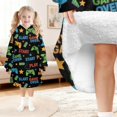 thumbnail image 6 of Game Controller Black Pattern Lamb Fleece Blanket Hoodies for Teens ,Teens Oversize Sherpa Wearable Hooded Blanket Sweatshirt with Super Pockets, 6 of 6