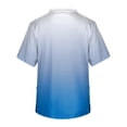 thumbnail image 4 of Domuza Scrub Tops Men Gradient Tie-Dye Short Sleeve V Neck Work Uniform Loose Fit Comfy Soft Medical Scrub Tops with 3 Pockets Light Blue XL, 4 of 4