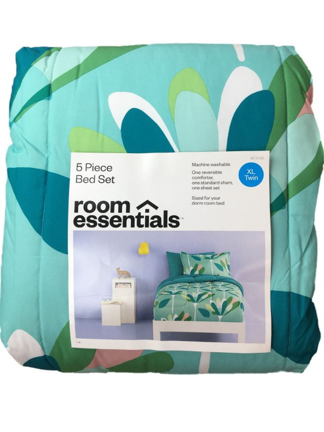 Green TWIN XL Khaki & White Stripe Reversible COMFORTER RE Room Essentials 