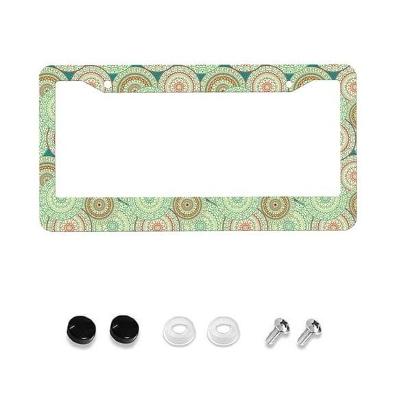 1ps Light Green License Plate Frame, Front And Rear License Plate Covers, Car Accessories, 1 Piece, Interesting License Plate Frame, License Plate Holder, Universal 2-Hole License Plate