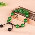 thumbnail image 6 of Pixiu Bracelet Green Beads Unisex Lucky Charm Wealth Protection Jewelry Adjustable Feng Shui Accessory for Men and Women, 6 of 6