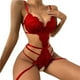 thumbnail image 1 of Ropa Interior Sin Entrepierna Para Mujeres Sujetador Transparente De Encaje Disfraces Eróticos Femeninos Body De Peluche Profundo V Lencería Sexy, 1 of 4