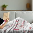 thumbnail image 3 of I Love You Soft Flannel Fleece Throw Blanket, Panda Bear Holding a Balloon Hearts Playroom Baby Watercolor Art, Cozy Plush for Indoor and Outdoor Use, 60" x 80", Dark Coral Ivory Grey, by Ambesonne, 3 of 5